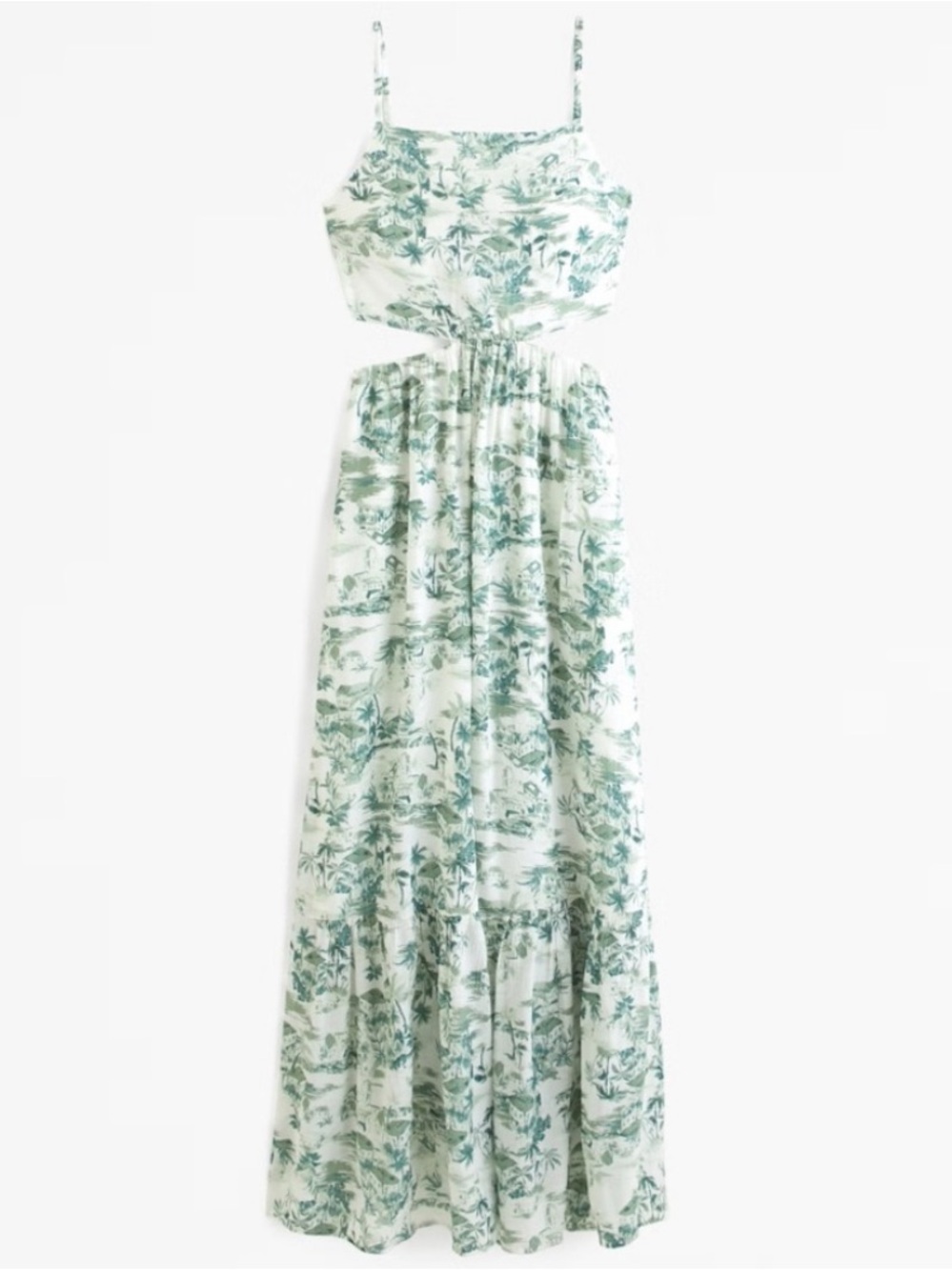 Abercrombie Crinkle Textured Cut Out Maxi Dress